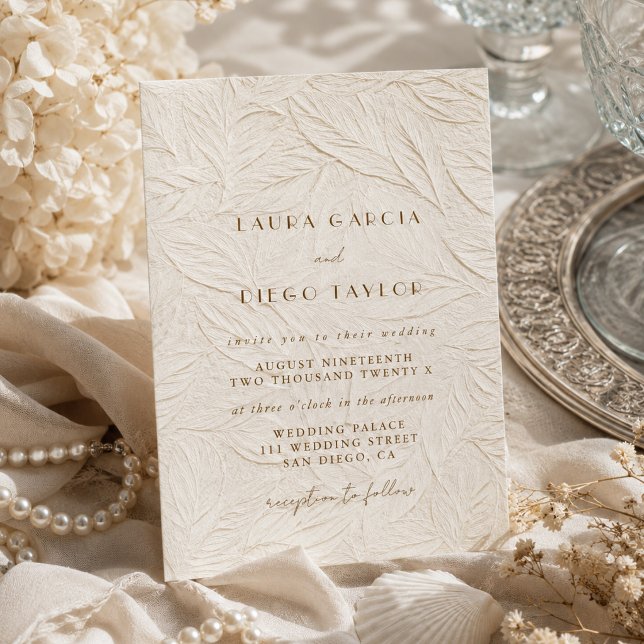 Ivory Elegant Wedding Invitation (Creator Uploaded)