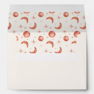 Ivory Envelope with Terracotta Moon Liner