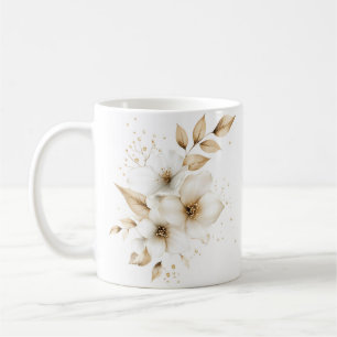 Ivory Floral Coffee Mug
