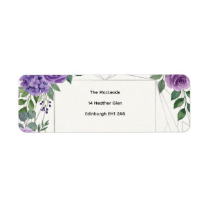 Ivory Floral Greenery Return Address Label