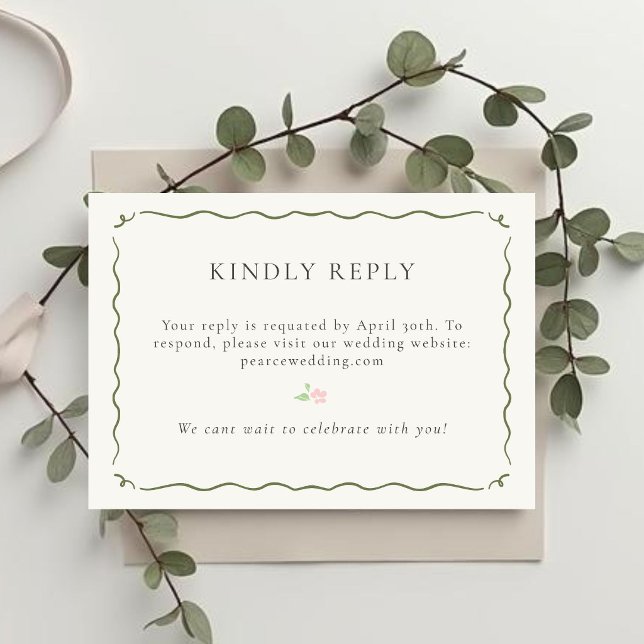 Ivory | Floral QR RSVP Response Card (Creator Uploaded)