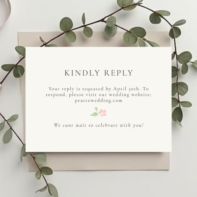 Ivory | Floral QR RSVP Response Card (Creator Uploaded)
