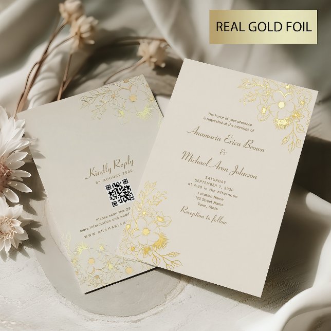 Ivory Floral Wedding Gold (Creator Uploaded)