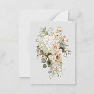 Ivory Flower Arrangements Sticker – Elegant Floral Card