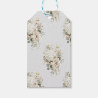 Ivory Flower Arrangements Sticker – Elegant Floral Gift Tags