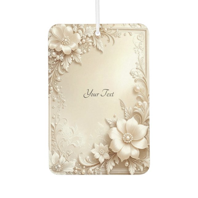 Ivory Flowers Air Freshener (Front)