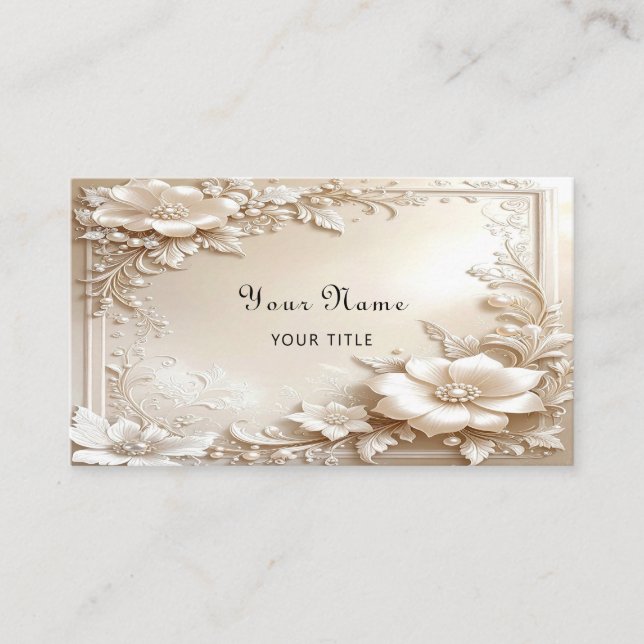 Ivory Flowers Business Card (Front)