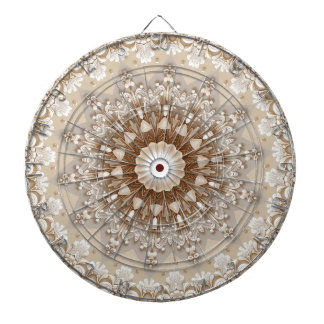Ivory Flowers Dartboard