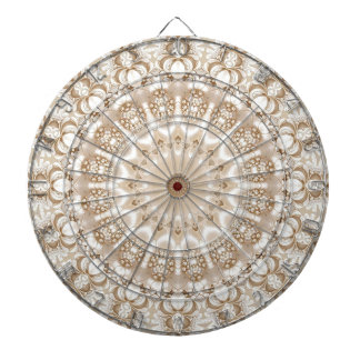 Ivory Flowers Dartboard