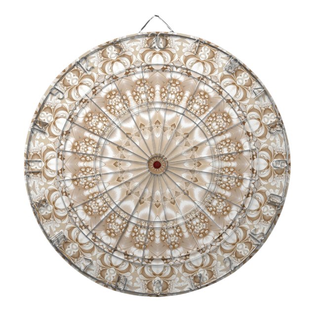 Ivory Flowers Dartboard (Front)