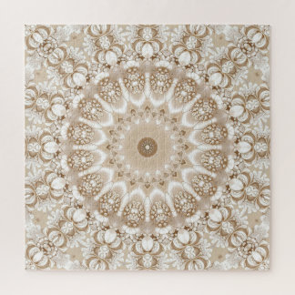 Ivory Flowers Jigsaw Puzzle