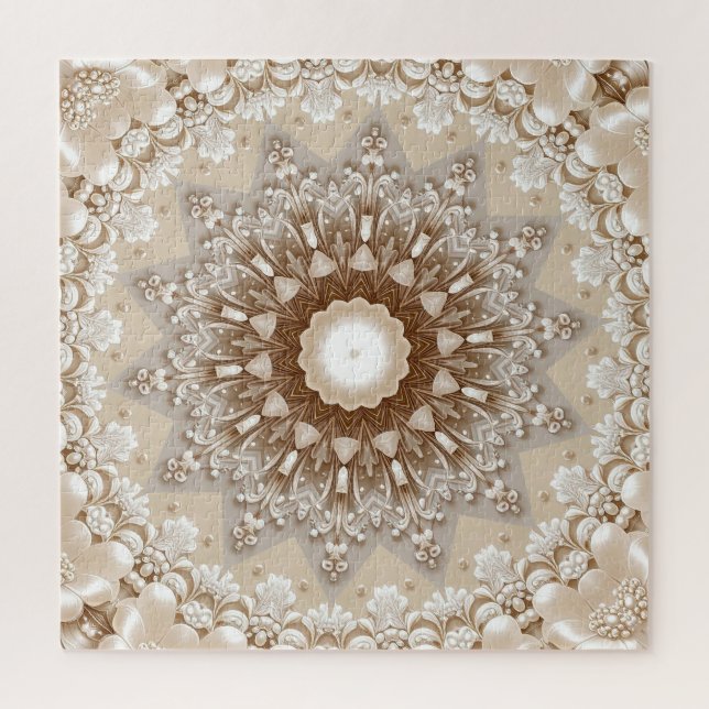 Ivory Flowers Jigsaw Puzzle (Vertical)