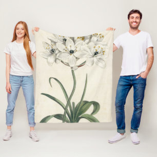 Ivory Garden Fleece Blanket