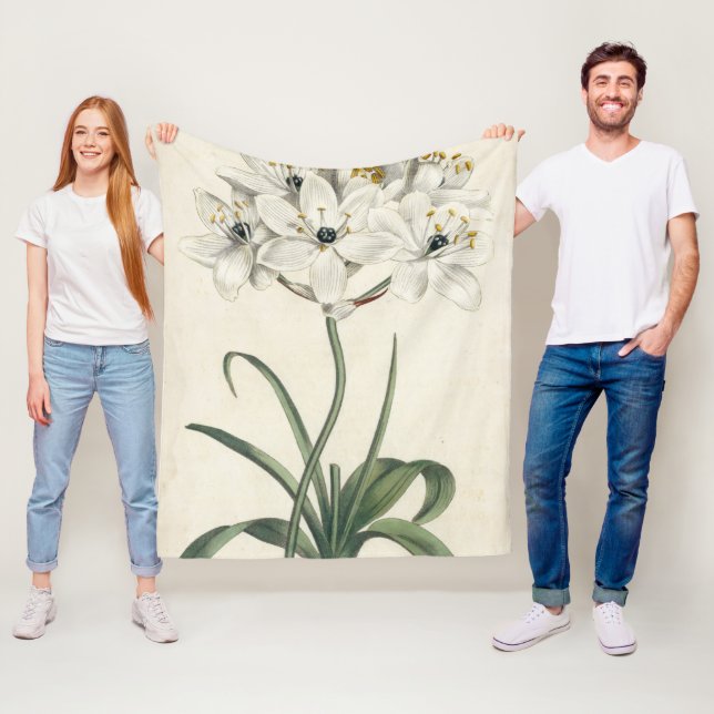 Ivory Garden Fleece Blanket (In Situ)