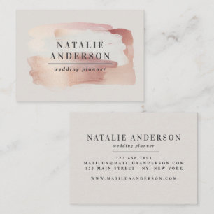 ivory girly rose gold modern stylish business card
