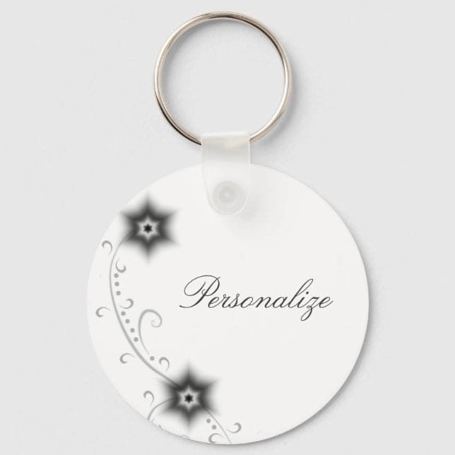 Ivory Glow Blooms Keychain (Front)