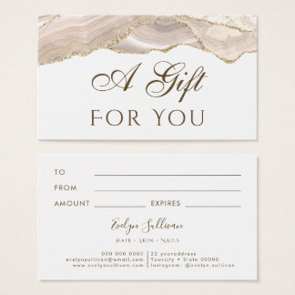 Ivory Gold Agate Gift Card