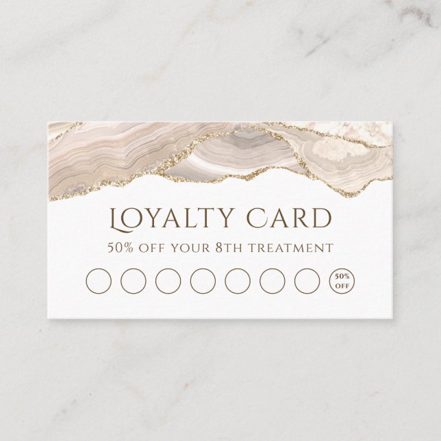 Ivory Gold Agate loyalty card (Front)