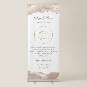 ivory gold agate retractable banner