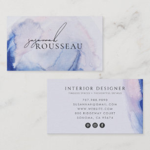 Ivory Gold Marble Interior Designer Business Card