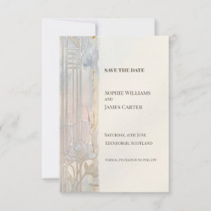 Ivory Gold Nouveau Save The Date