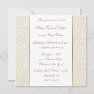 Ivory & Gold Sweet Sixteen Invitation