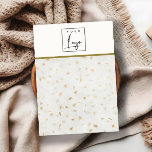Ivory Gold Terrazzo Blank Jewelry Display Logo Business Card