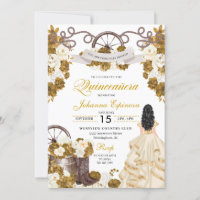 Ivory Gold Western Ranchero Cowgirl Quinceanera