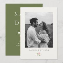 Ivory & Green | Chic Floral Wedding Save the Date