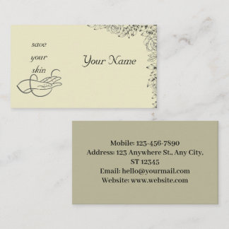 ivory greeny skincare business card