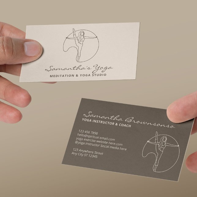 Ivory Gym Yoga Pilates Meditation Instructor Business Card (Ivory Gym Yoga Pilates Meditation Instructor Business Card
)