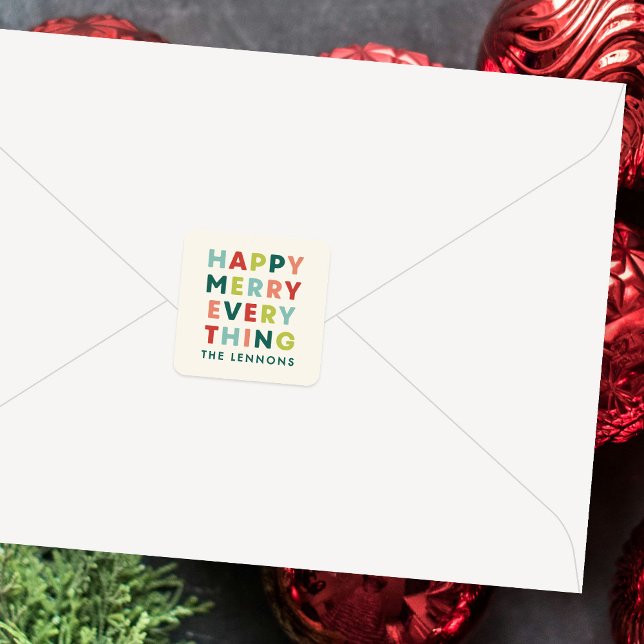 Ivory Happy Merry Everything Christmas Sticker (Creator Uploaded)