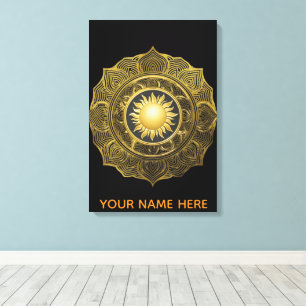 Ivory Helios Mandala Fine Art Canvas Art