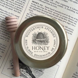 Ivory Honey Jar Label (Vintage Skep)