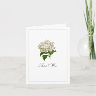 Ivory Hydrangea Flower Baby Shower Baby Photo Thank You Card