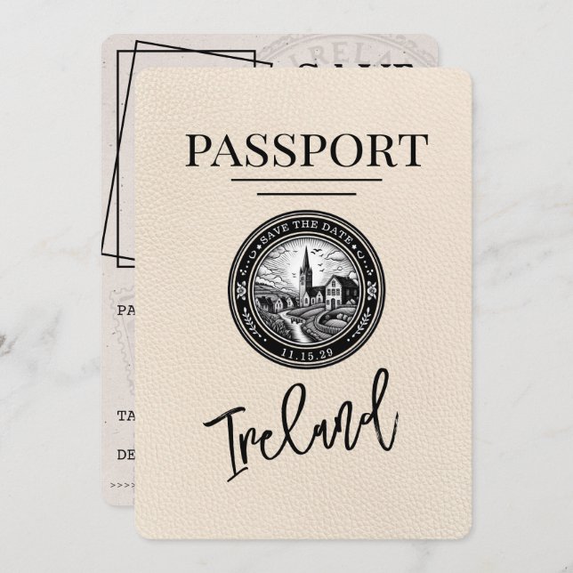 Ivory Ireland Passport Save The Date (Front/Back)