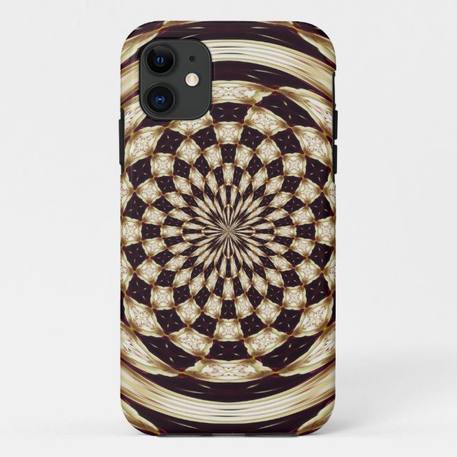 Ivory Kaleidoscope Flower Mandala Decor Case-Mate iPhone Case (Back)