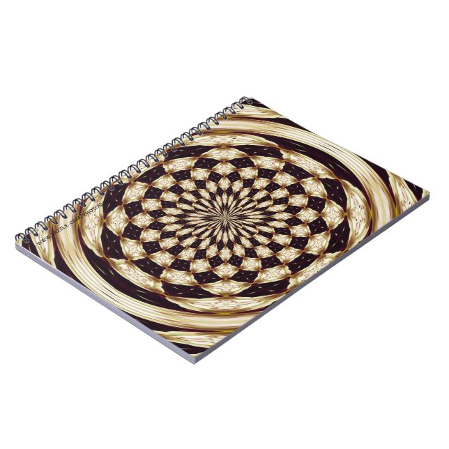 Ivory Kaleidoscope Flower Mandala Decor Notebook (Left Side)