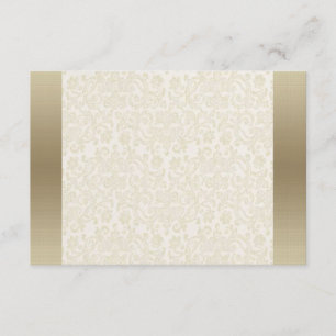 Ivory Lace Damask RSVP Note Card