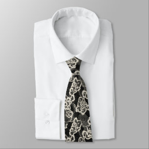 Ivory Lace Flower Tie