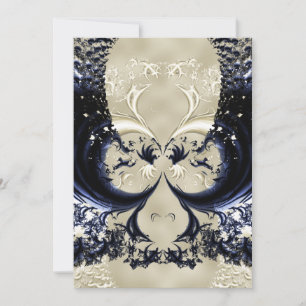 Ivory Lace Fractal Wedding Invitation