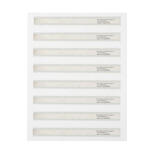 Ivory Lace Look Wedding Address Labels