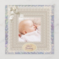 Ivory Lace Pearls Pink Purple Girls Photo Christen