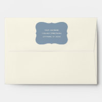 Elegant Ivory Minimalist A7 5x7 Wedding Envelope