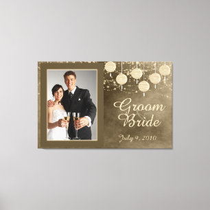 Ivory Lanterns Wedding Keepsake Canvas Print