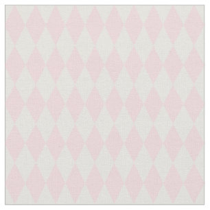 Ivory & Light Pink Harlequin Diamonds Fabric