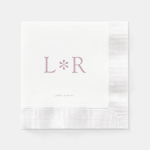 Ivory & Lilac Stylish Modern Napkin