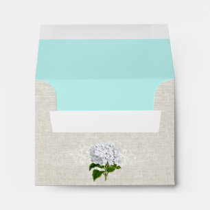 Ivory Linen Look Wedding RSVP Envelope