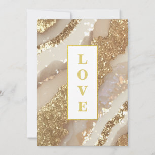 *~ Ivory LOVE AR66 QR  + RSVP Agate Wedding Invitation