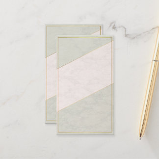 Ivory Marble Blank Appointment Card – Gold Accent